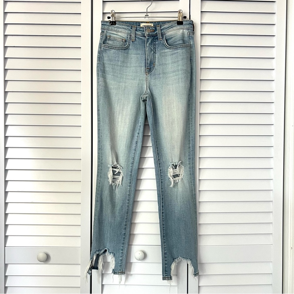 L’AGENCE High Line High-Rise Distressed Stretch Skinny Jeans - Size 26